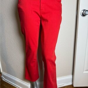 Tory Burch Red Boot Cut Jeans